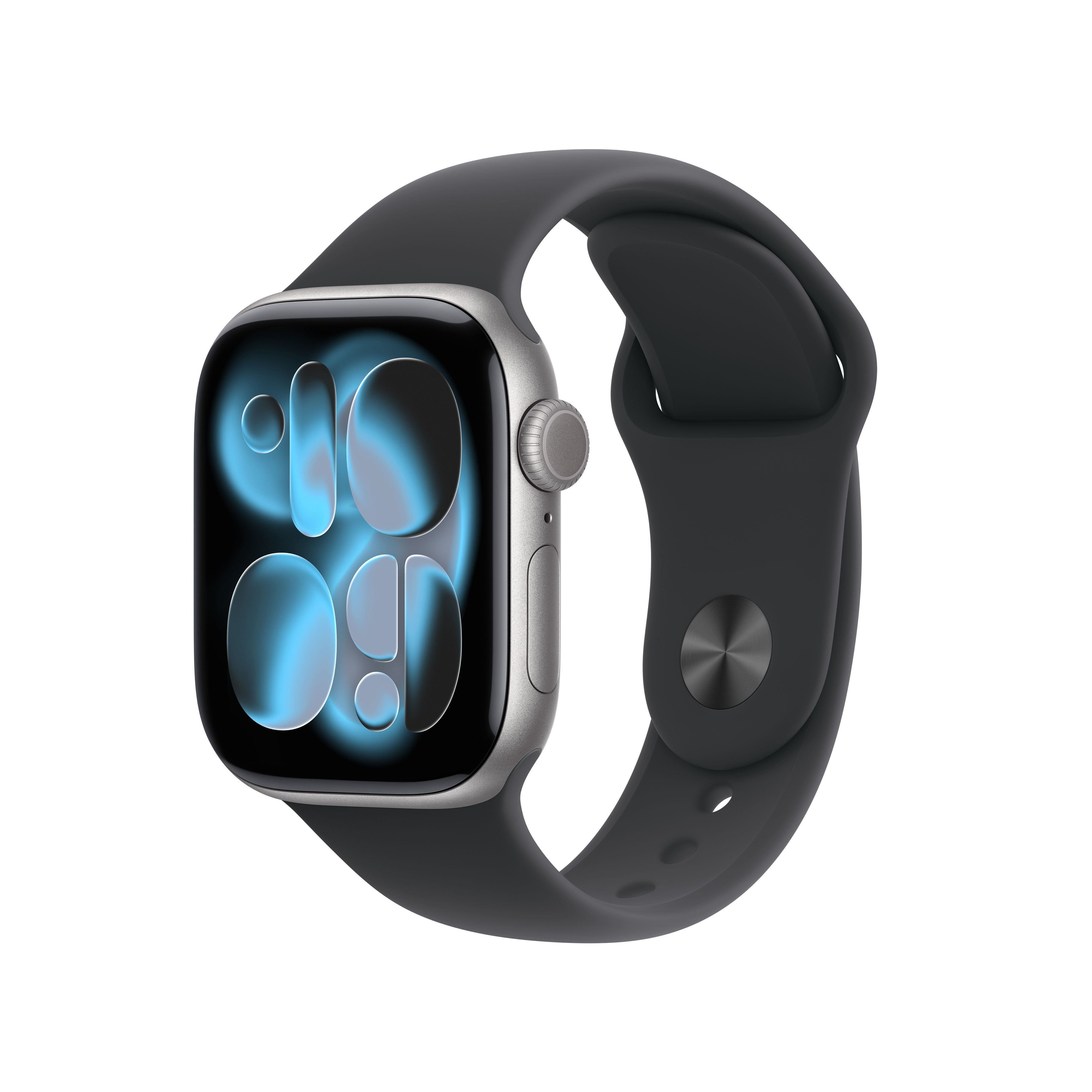 Apple Watch Series 11 GPS + Cellular 42mm Jet Black Aluminum Case with Black Sport Band - S/M
